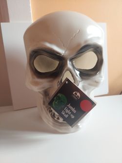 Jumbo Light-Up Skull Halloween Decoration