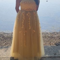 Gold Homecoming/prom Dress