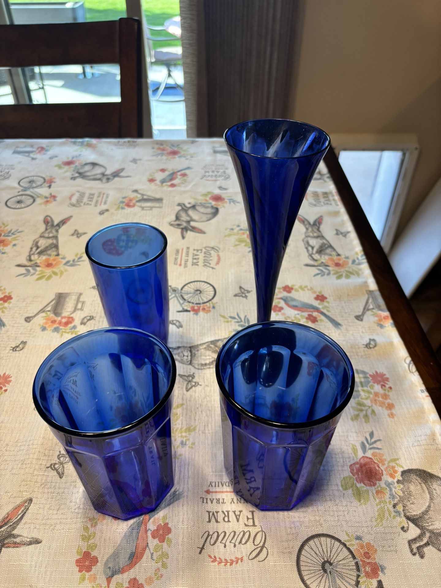 Vintage Blue Cobalt Glasses