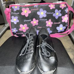 Girls Tap Dance Shoes And Bag