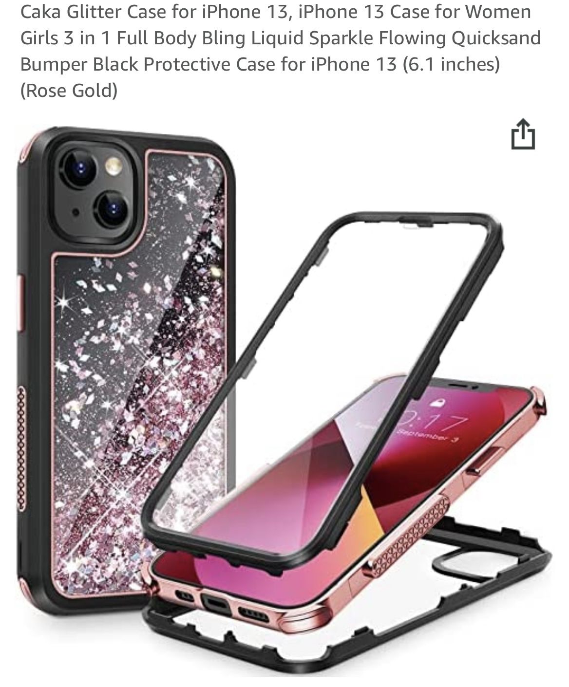 iPhone, 13 glitter case