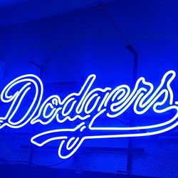 Los Angeles Dodgers Neon Sign - Blue