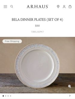 Arhaus Bela Dinner Plates x 4