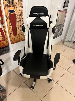 GTRacing Gaming Chair Black and White