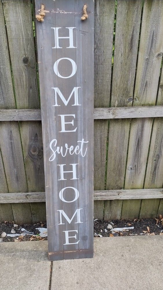 Hi Friends..I Got A Wooden 60by 12 Welcome Sign and When U turn around it has Fall Scarecrow