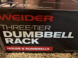 Three tier dumbbells racks