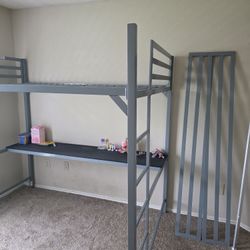 Full Size Bed Frame with Desk