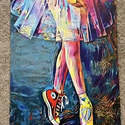 Ballerina With converse And Ballet Slipper Displate Picture