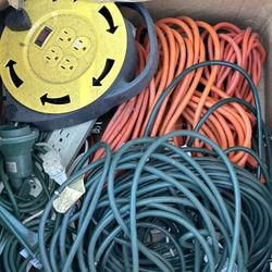 Box Of Extension Cords Etc