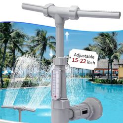 Patented Swimming Pool Fountains - Fit Inground & Above Ground Pool, Water Fun Waterfall Pool Jet Aerator Cooler, Extend Adjustable Pipe Pool Sprinkle