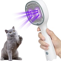 Cat Brush, IFurffy Dog Brush with UV Light Double Cleaning Retractable Bristles, Dog Brush for Indoor Cats Shedding, Pet Grooming Brush