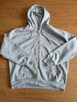 Gray zip up
