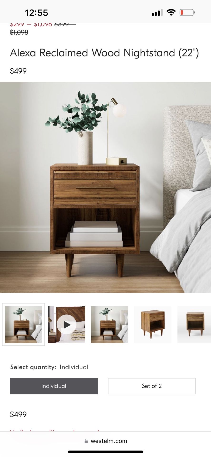 West Elm Alexa Nightstand