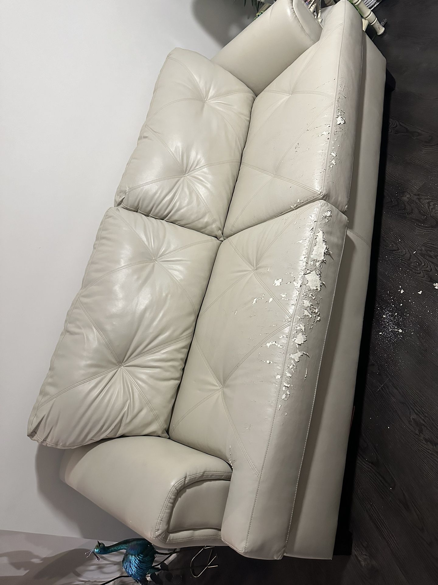 FREE Off White Leather Couch 