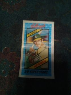 Vintage 1980 Kellogg's baseball Jeffrey Lynn Newman /3-d super stars card #7