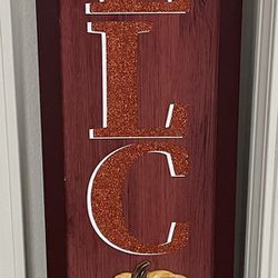 48” LEANER “WELCOME” SIGN Autumn /Fall Decor !