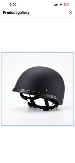 Matte Black Half Shell Motorcycle Helmet