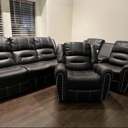 Salas reclinables precios y estilos diferentes 3 Pz  instalación y entrega el MISMO DIA! ⚠️ Usted paga en la entrega de su sala 
