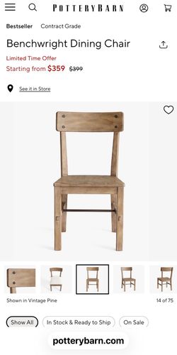Pottery Barn Benchwright Dining Chair