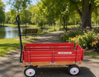 Vintage Radio Flyer Town and Country Wagon w/ removable Wooden Panels