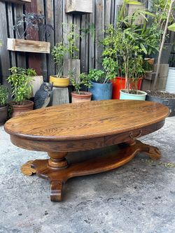 Vintage Solid Oak Coffee Table