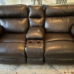 Free Leather Reclining Couch And Love Seat 