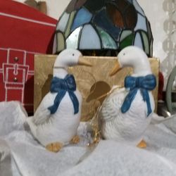 Vintage Pair Duck Ornament 