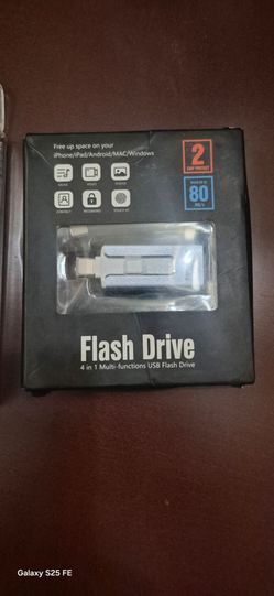 4-in-1 Multi-Function USB Flash Drive - High-Speed OTG External Storage for iPhone, iPad, Android, Mac & Windows (Up to 80 MB/s)