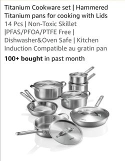 14-Piece Hammered Titanium Cookware Set with Lids