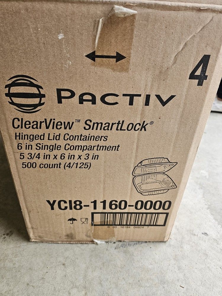 Pactiv Clear Hinged Food Take Out To Go Container 20 Oz