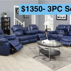 💥FREE DELIVERY💥Brand New  3PC Reclining Sofa Loveseat Chair Set