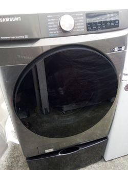 2023 Samsung Front Loader Washer w pedestal drawer