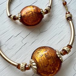 Venetian Glass bracelet & necklace set.