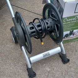 New The Ames Company P-Aluminum Hose Reel Cart- Silver 200 Ft