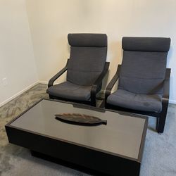 Modern Coffee Table and Chairs Set
