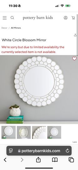 Pottery Barn Kids White Blossom Mirror