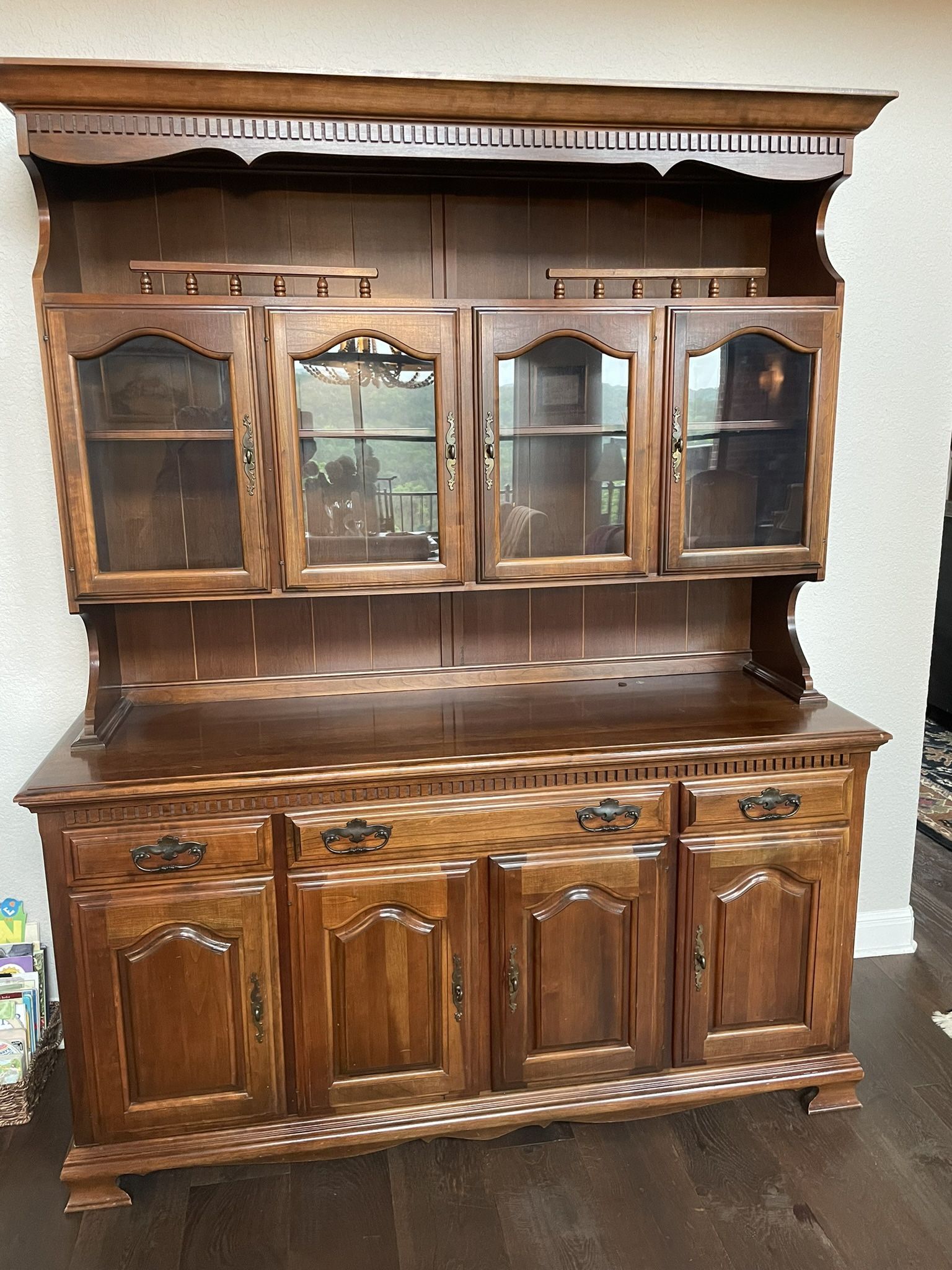 Antique Cherry China Cabinet