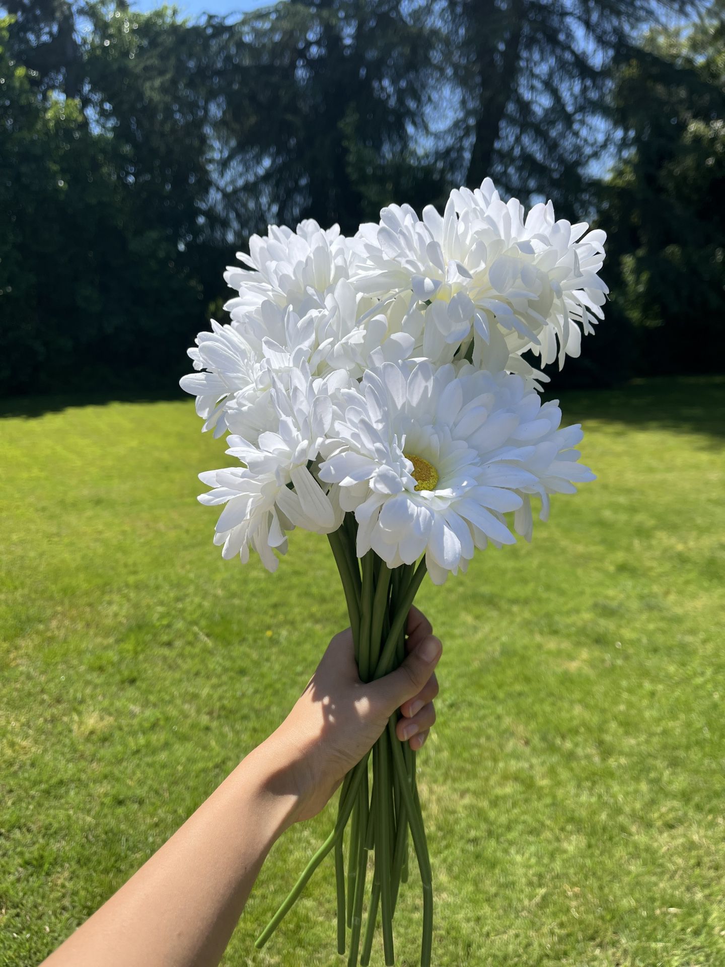 Big White Artificial Flower For Wedding