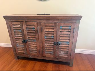 Rustic Four-Door Cabinet/Book shelf