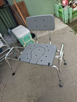 Tub transfer bench and shower chair.