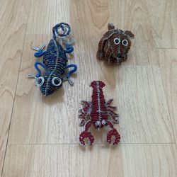 Beaded animal figurines