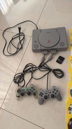 Sony PlayStation 1 Video Game Console - Gray - 2 controllers -16 games,bundle price $185