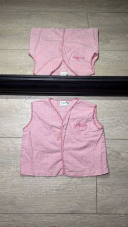 New Vintage 1970s Kids / Toddlers Philippines Handmade Checkered Vest