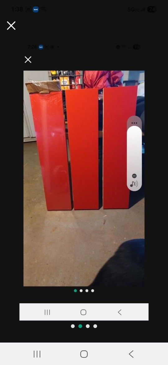 3 IKEA LACK Individual Wall Shelves new condition red