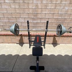300lbs With Olympic Bar & Bench 