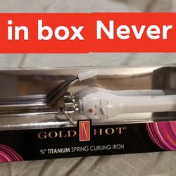 🩷 3/4 Titanium spring curling iron NEW