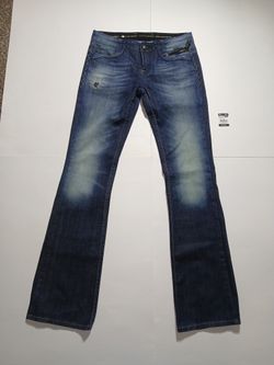 ReRock For Express Y2k Boot Flare Faded Jeans 6
