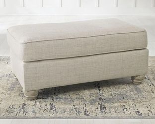 TRAEMORE - BEIGE LINEN - OTTOMAN