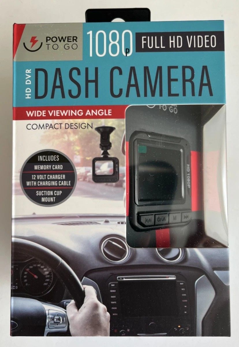 Power to Go HD DVR Dash Camera 1080p Full HD Video