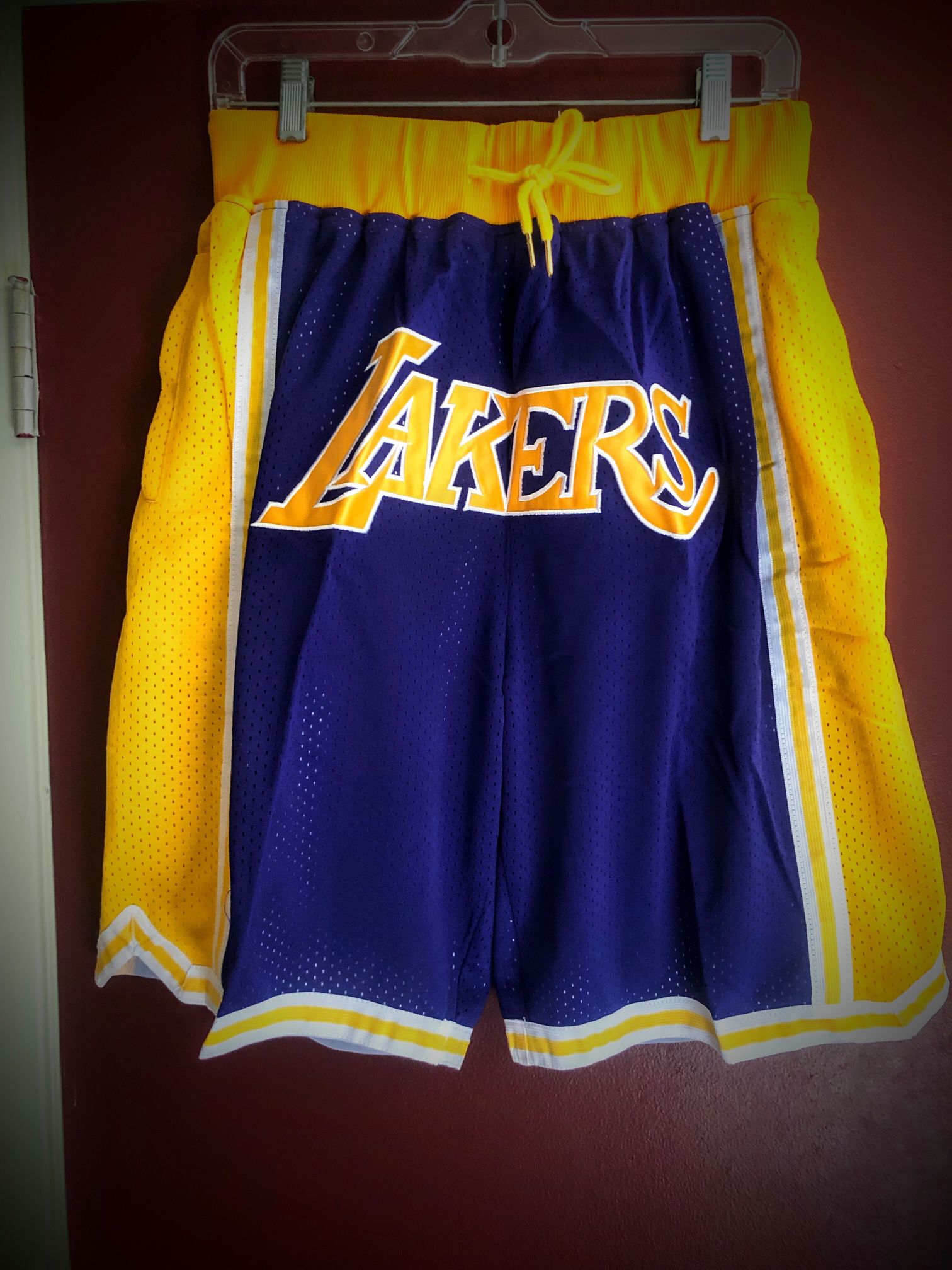 Los Angeles Lakers Kobe Bryant Rookie NBA Basketball Shorts